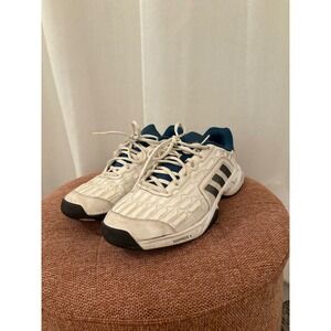 Adidas Barricade Court White Navy Blue Tennis Shoes AF6781 Mens Size 8